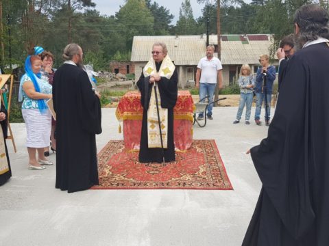 Освящение закладного камня храма во имя иконы Божией Матери "Споручница грешных"