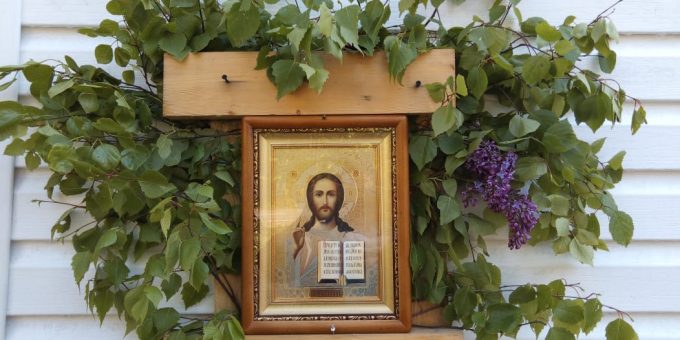 Празднование Пятитдесятницы в харме во имя иконы Божией Матери "Споручница грешных"д. Васкелово