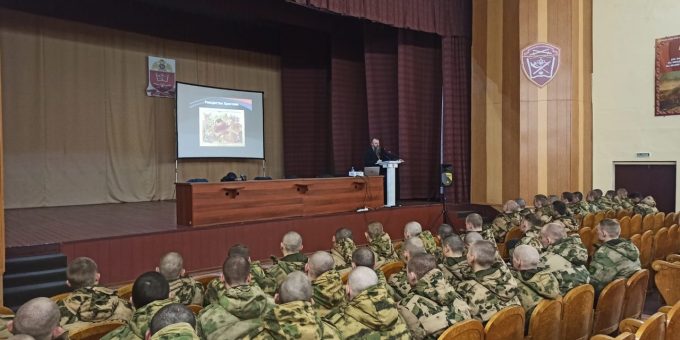 Беседа и литургия в войсковой части